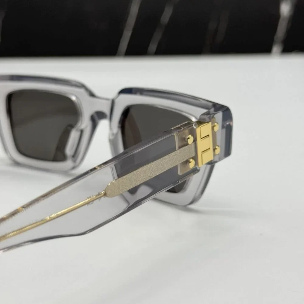 NEW BOTTEGA VENETA BV1230S 001 SUNGLASSES UNISEX CRYSTALSQUARE EYEWEAR